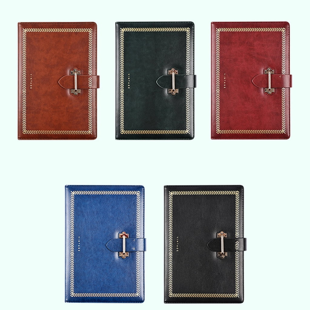 PU Leather Notebook 222 Pages Lined Business Journal For Note Taking Journaling