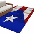 thumbnail image 2 of Puerto Rican Flag Area Rug 4x6 FT, Non Slip Kids Room Carpet, Vintage Geometric Art Wooden Washable Soft Floor Carpet Non-Shedding Throw Rug for Dorm Kitchen Study Room Home Office Bedside, 2 of 9