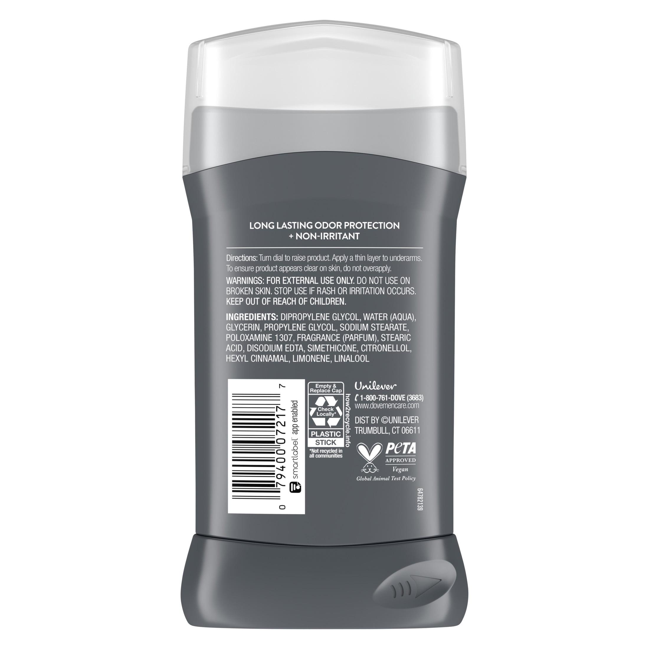 Dove Men+Care Deodorant Stick for Men Extra Fresh Aluminum Free with Moisturizing Cream, 3 oz