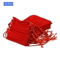 thumbnail image 3 of Velvet Drawstring Bags 2.76x3.54 Inch Gift Bags Jewelry Pouches Dark Red 10Pcs, 3 of 6