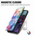 thumbnail image 3 of Case For Motorola Moto G51 Cover Magnetic Leather Colorful Wallet Case Coque Blocking Card Slot Stand - Colorful, 3 of 4
