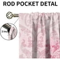 thumbnail image 5 of Purple Mandala Blackout Curtains, Victorian Jacquard Flowers Rod Pocket Curtains, Dust-Proof Easy to Clean Drapes Apply to Living Room Bedroom Kitchen Dining Room Kid Room Balcony-W42xL54in, 5 of 6