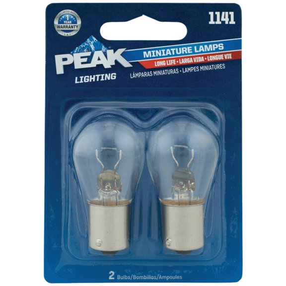 PEAK Mini Incandescent Automotive Bulb 1141 - 12.8V Universal Fit - 2 Pack