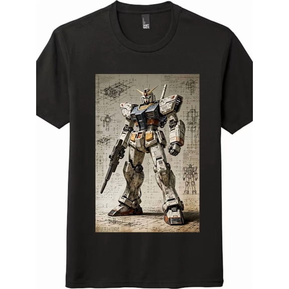 Gundam Mechanical Armor Printed GoldenGate JSC T-shirt S-5XL
