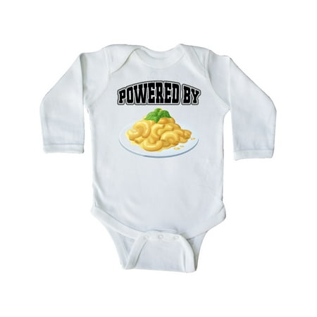 

Inktastic Powered by Macaroni and Cheese Gift Baby Boy or Baby Girl Long Sleeve Bodysuit