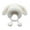White-3, variant on qolati Cute Faux Fur Ear Hats Womens Pompom Winter Hat with Ear Flaps Plush Warm Soft Fleece Linen Ski Snow Skull Cap