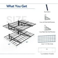thumbnail image 3 of 2-Pack 2x4ft 24-inch-by-48-inch Wall Shelf Garage Storage Rack Wall Mounted Floating Shelves, Black, 3 of 6
