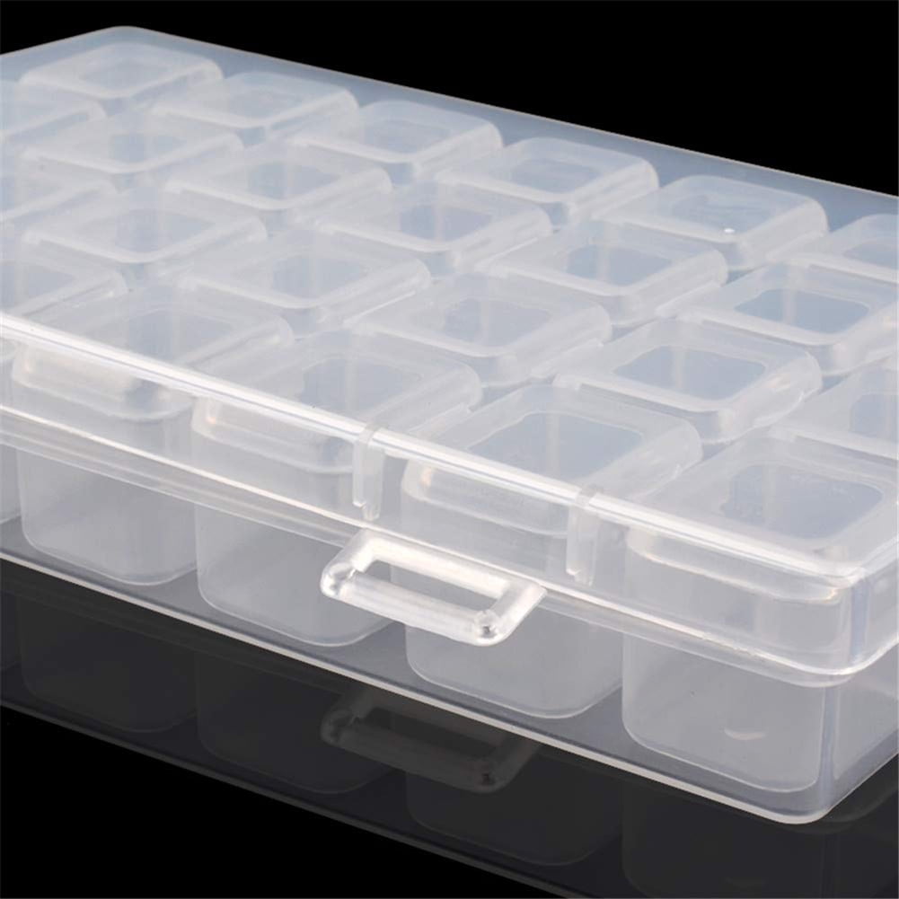 Boîte Transparente à Compartiments Pour Ongles - Organisation Strass, Perles, Accessoires Nail Art - 5