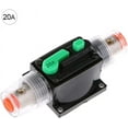 thumbnail image 2 of Dinheiro Disyuntor Fusible Coche DC 12V Interruptor de Fusible Automático Disyuntor Portafusibles Bloque de Fusibles Restablecimiento Manual Disyuntor para Coche Barco Motocicleta (20A), 2 of 5