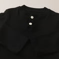 thumbnail image 7 of TOWED22 Boys Long Sleeve Henley Shirts Casual Crewneck Tees with Buttons Soft Shirts for Boys,Black,6-12 M, 7 of 7