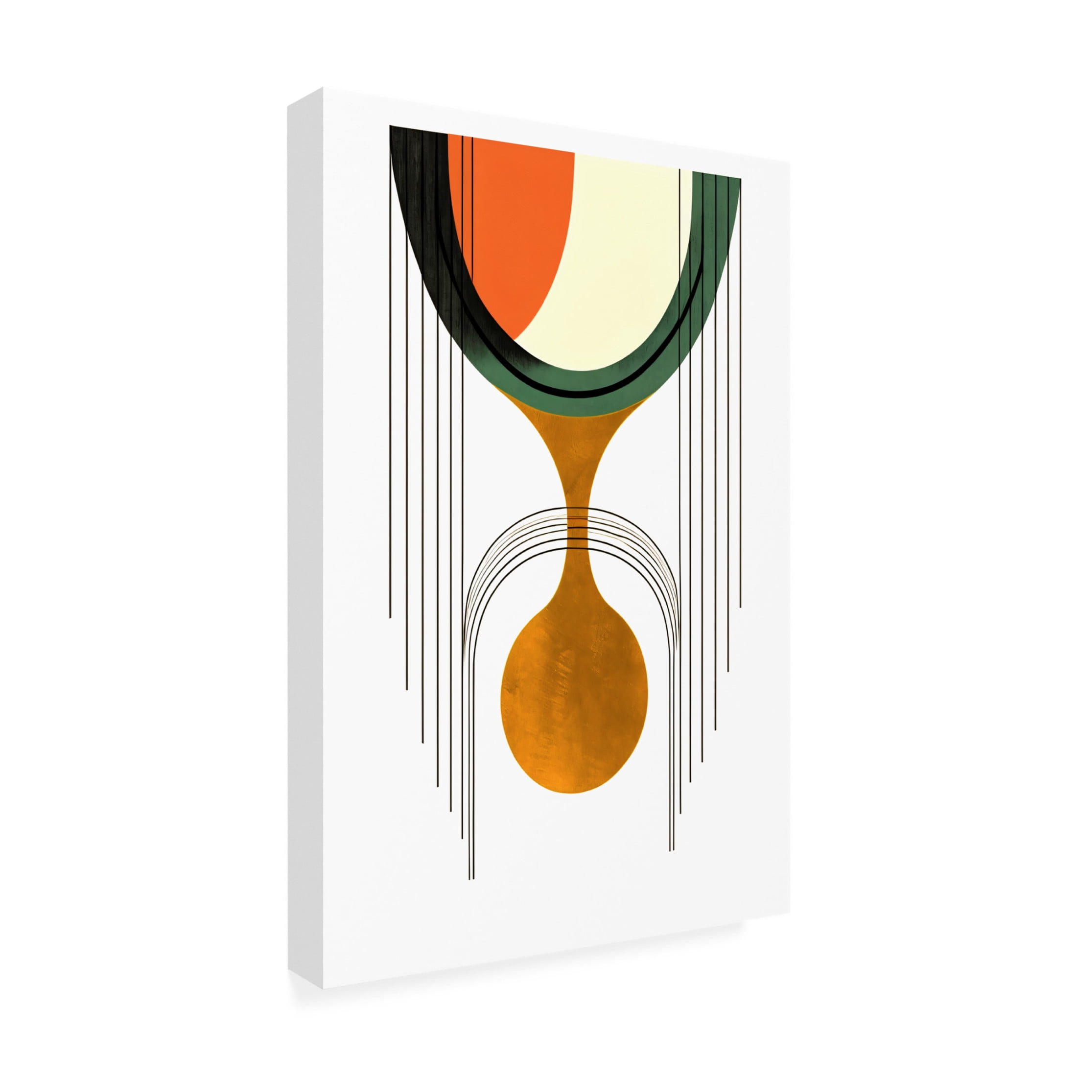 Canvas Wall Art - Ray Heere 'Mid Century Abstract Painting 25' Wall Art for Living Room, Bedroom, or Office Décor by Trademark Fine Art - 22 x 32 Inches