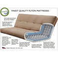 thumbnail image 3 of Lodge Frame Suede Peat Full Mattress, Tan - Tan, 3 of 9
