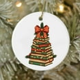 thumbnail image 3 of Book Club Ceramic Christmas Ornament, Book Lover Tree Decoration, Librarian or Reader Gift, Literary Holiday Keepsake for Bookish Friends and Family, 3 of 4