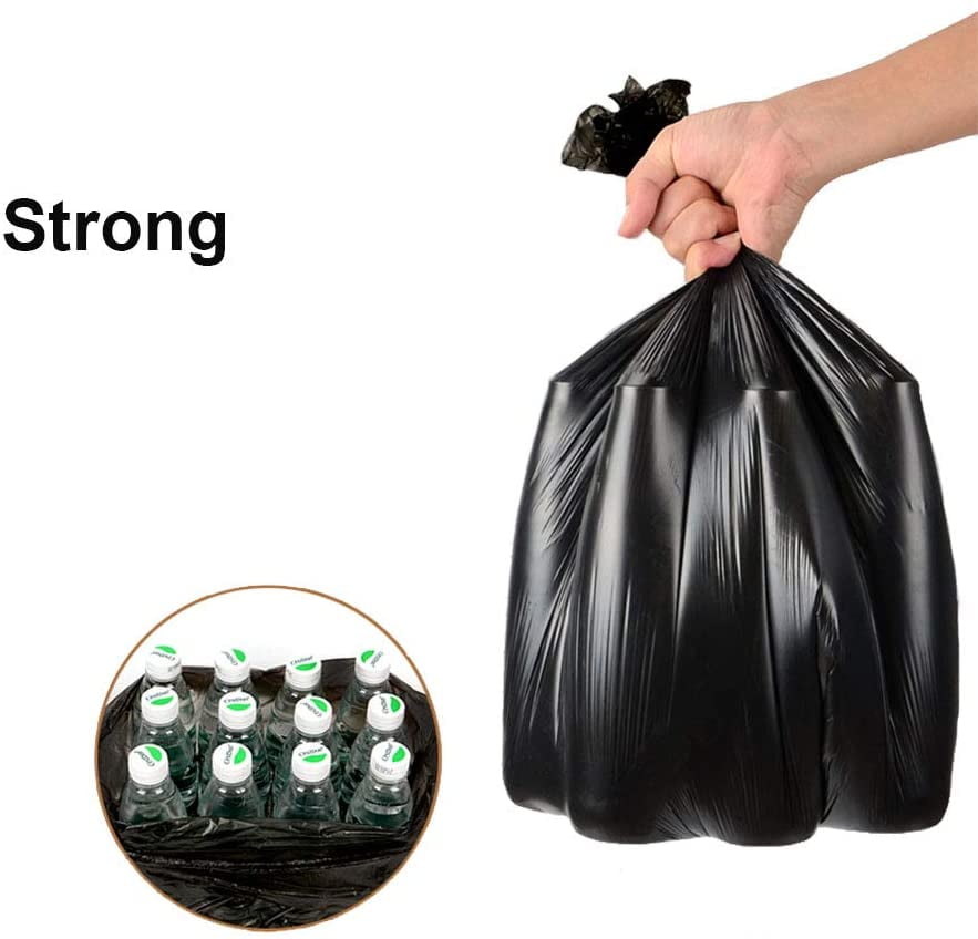 4 Gallon/100pcs Small Garbage Bags,Strong Trash Bags,Small Trash Bags for  Office Home Bedroom,Trash can Liner（Golden 100）