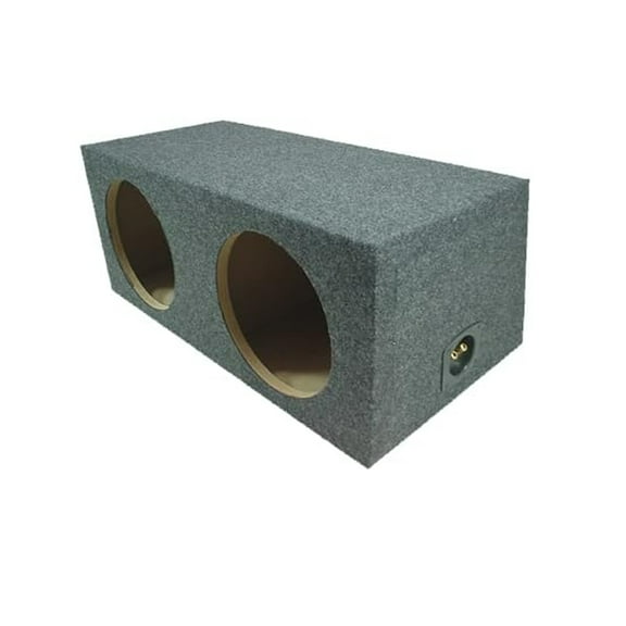 Car Audio Dual 15" Sealed Subwoofer Rear Angle Sub Box Enclosure 3/4" MDF Wood