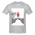 thumbnail image 4 of Bingfone Moose Kissing Under Mistletoe Men'S Loose Fit Short-Sleeve Pocket T-Shirt, 4 of 7