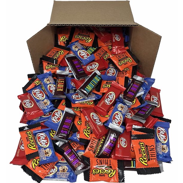 BULK CHOCOLATE CANDY BAR MIX 5 LB of Individually Wrapped Milk