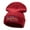 Maroon, variant on Argentina Embellishment Embroidered 12 Inch Long Knitted Beanie - Black OSFM