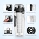 thumbnail image 1 of Taza PCTG de una Sola Capa de Botella Espacial de 32 Oz para Botellas de Agua de Elaboración de Frutas con Infusor de Rejilla ANGGREK  Otros, 1 of 8