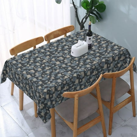 

Tablecloth Camouflage Pattern Table Cloth For Rectangle Tables Waterproof Resistant Picnic Table Covers For Kitchen Dining/Party(54x72in)