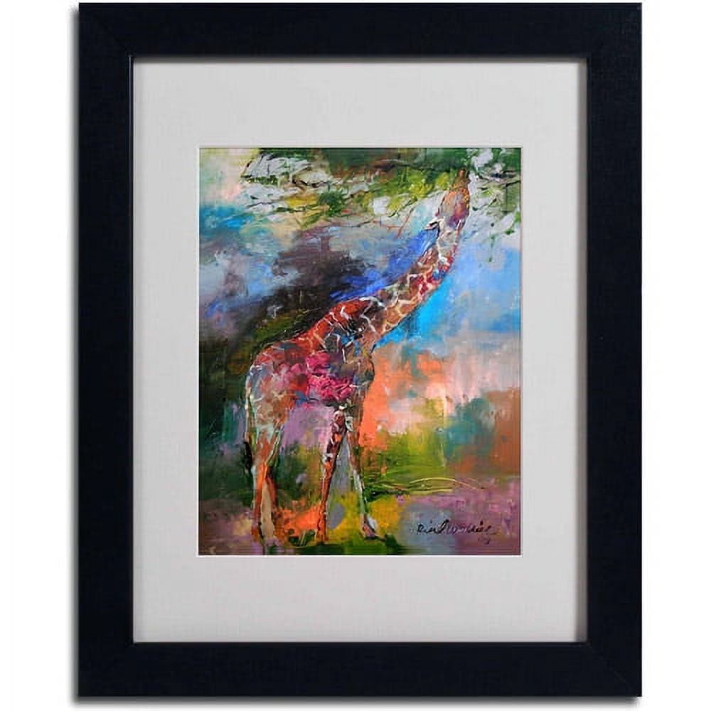 Richard Wallich 'Giraffe' Matted Framed Art