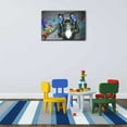 thumbnail image 2 of wall26 - Canvas Wall Art - Dog Listening to Music Funny Animal Concept - Gallery Wrap Modern Home Art | Ready to Hang - 16x24 inches, 2 of 4