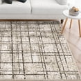 thumbnail image 6 of Mainstays Crosshatch 7'10" X 10' Brown Geometric Area Rug, 6 of 7