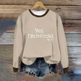 thumbnail image 5 of Women's Plus Size Fashionable Graphic Sweatshirts with Crewneck Long Sleeve Printed Loose Fit, 5 of 6