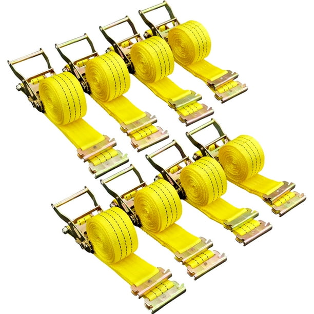 VEVOR ETrack Ratchet Strap, 8 Pack 2" x 15' E Track Straps 4400 lbs