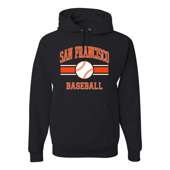 Wild Bobby City of San Francisco Baseball Fantasy Fan Sports Unisex Hoodie Sweatshirt, Black, Small