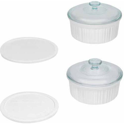 Corningware French White 6Piece Round Bakeware Set