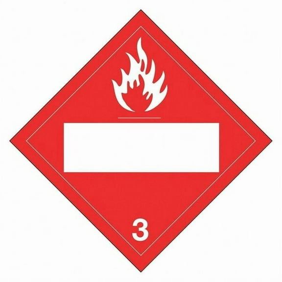 Brady DOT Container Placard,10-3/4" Label W 60378