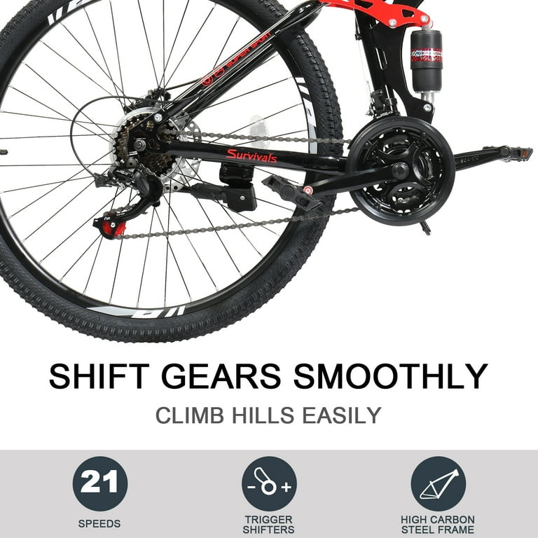 UBesGoo Folding Mountain Bike Shimano 21-Speed, with 26 inch