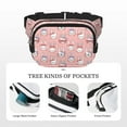 thumbnail image 5 of Fuzoiu Girl Rabbit Print Unisex Square Double Layer Waist Bag,Crossbody Fanny Pack Travel Workout Accessory, 5 of 9