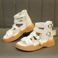 thumbnail image 4 of Huanglei Girls' Soft Sole Roman Sandals For Summer, 4 of 9