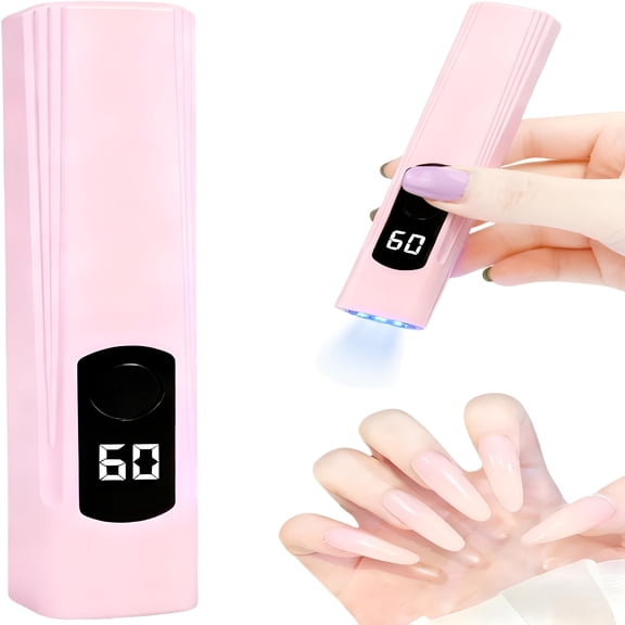 RAGUPEL Handheld Uv Light for Gel Nails,60Min Long-Lasting Mini Uv Nail Lamp with Led Screen,Cordless Led Nail Dryer for Quick Manicures Portable Fast Cure Lamp for Nail Art,Home and Travel Use