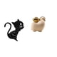thumbnail image 1 of Reloj de pared con forma de gato, bonito reloj de pared, mini estatua de animal, decoración del hogar, artesanías, escultura de animal de cerámica, di, 1 of 8
