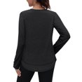 thumbnail image 5 of Camisa XIEERDUO para mujer, manga larga, antisarpullido, talla M, color negro, 5 of 5