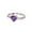 Purple, variant on Wioihee Cute Dainty Heart Shaped Cubic Zircon Simulated Diamond Rings for Her Heart Moissanite Gemstone Promise Engagement Love 925 Sterling Silver Wedding Open Adjustable Ring