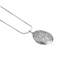 thumbnail image 2 of Necklaces Pendants Fashion 925 Sterling Silver Rose Round Locket Necklace Box Snake Chain Jewelry, 2 of 2