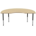 thumbnail image 7 of ECR4Kids 48in x 72in Kidney Everyday T-Mold Adjustable Activity Table Maple/Maple/Black - Super Leg, 7 of 7