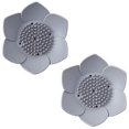 thumbnail image 1 of 2 jaboneras grises, jabonera, bloque de silicona con forma de flor de loto, soporte para jabón y esponja, soporte para jabón de 2 piezas, 1 of 5