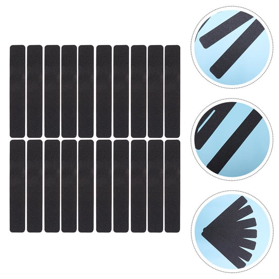 BESTYASH Toilet Bathroom Floor Sticker Decor Black Pet Anti-Slip Indoor 20Sheets