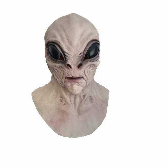 SUNSIOM Couvre-Chef d'Extraterrestre d'Halloween Réaliste 3D, Accessoire de Cosplay de Fête Fantaisie pour Adultes