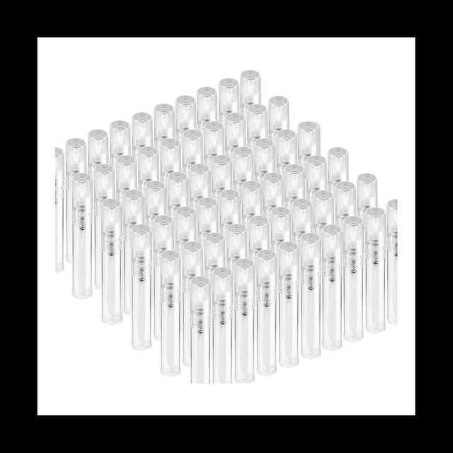 60 Piezas Mini Botella de Spray de 5 Ml, Mini Botella de Spray de PláStico Transparente VacíA, Botella de Perfume Recargable de Niebla Fina, Atomizador de Perfume