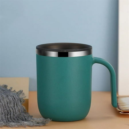 

400ml Coffee Mug 304 Stainless Steel Keep Warm Heat 100% Leak-proof Milk Cup Lid Kitchen Drinkware Breakfast Tea Mug Hot J451