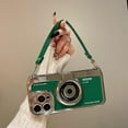 thumbnail image 2 of Electroplated Camera Phone Case with Hand Strap, Vintage Style Camera Design Phone Case for iPhone 14 13 12 11 Pro Max Case, 2 of 7