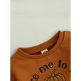 thumbnail image 6 of Wassery Baby Halloween Sweatshirt Long Sleeve Pumpkin Letter Print Pullovers Tops 6M 12M 18M 24M 3T Toddler Girl Boy Autumn Clothes, 6 of 8