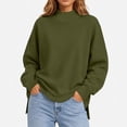 thumbnail image 6 of Yxbdin Womens Sweatshirts No Hood Mock Neck Sweatshirt Comfy Long Sleeve Tops Suitable Loose Fit Pullover Daily Going Out Fall Clothes, 6 of 9
