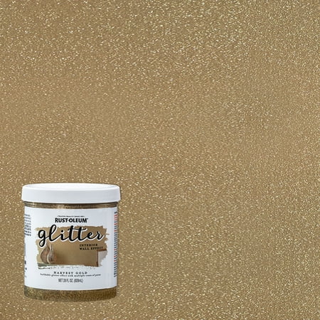 2 Pack, Harvest Gold, Rust-Oleum Specialty Glitter Interior Wall Paint, Quart